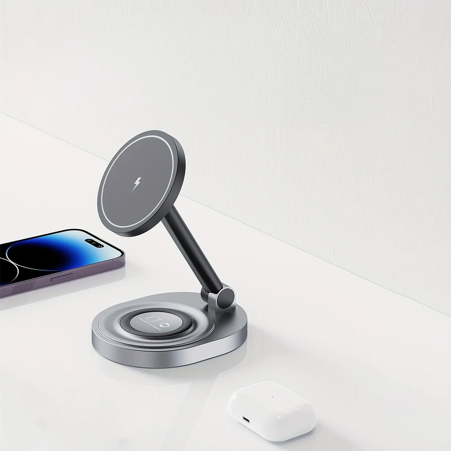 2 In 1 Magnetic Wireless Charger Stand